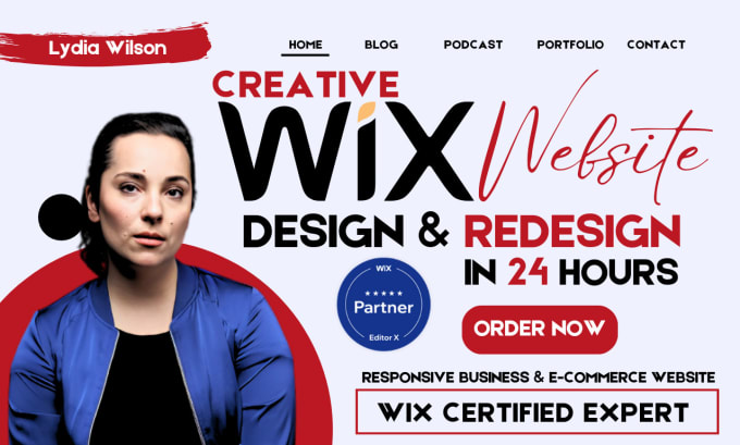 I will design wix website, redesign wix website, wix website redesign, wix online store